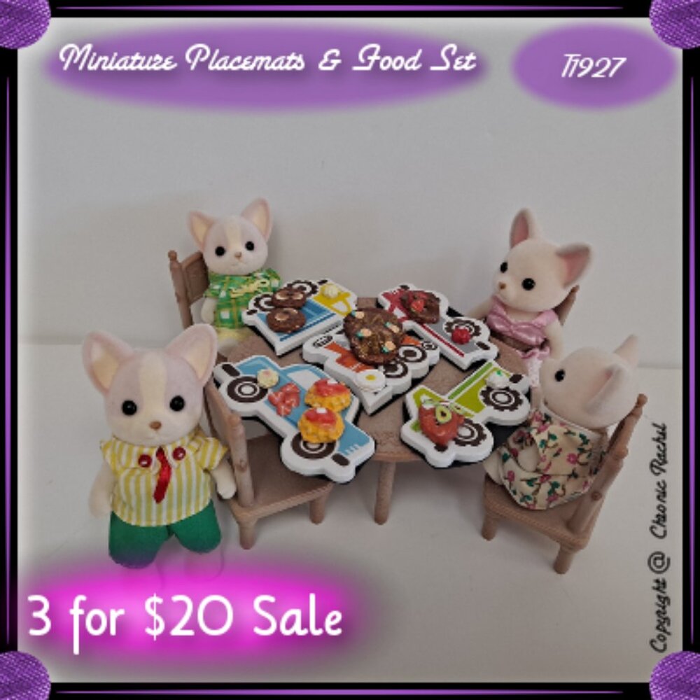 5-Pack Vehicle Placemat Glued-Together Breakfast Meals